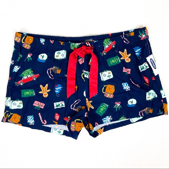 Old Navy Other - Old Navy Christmas Holiday Sleep Shorts Ribbon Tie